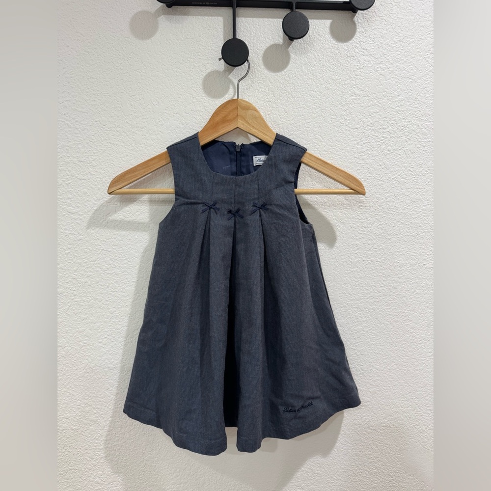 Tartine et Chocolat Navy Toddler girls Sleeveless Dress (3T)